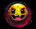 an image of a pixelated smiley face Royalty Free Stock Photo