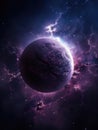 Image of a planet in space with stars in the background Royalty Free Stock Photo