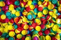Image of colourful plastic caps background Royalty Free Stock Photo