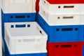 Plastic storage boxes Royalty Free Stock Photo