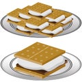 Plate of Graham Cracker Smores