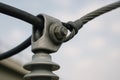 Electrical Cable Connection. Utility Infrastructure Close-Up Royalty Free Stock Photo