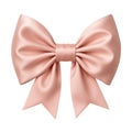 AI generated image of a pink satin bow with a glossy texture Royalty Free Stock Photo