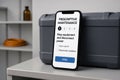 Smartphone App For Prescriptive Maintenance, generative ai Royalty Free Stock Photo