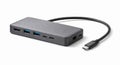 Usb c multiport hub with hdmi and usb ports on white background. Royalty Free Stock Photo
