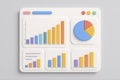AI-Generated Data Dashboard Royalty Free Stock Photo