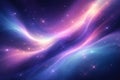 Swirling Light Waves and Starfield on Dark Gradient Background Royalty Free Stock Photo
