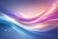 Ribbon-Like Light Waves with Sparkles on Gradient Background Royalty Free Stock Photo