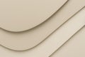 Minimalist layered paper composition with rounded and straight edges in beige tones Royalty Free Stock Photo