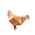 image of polygonal chicken art. vector illustration Royalty Free Stock Photo