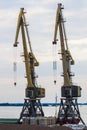 Image of a port crane Royalty Free Stock Photo