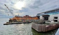 Image of the Port of New York and part of its port facilities.