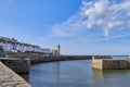 Pothleven Harbour with blue sky, Cornwall, UK Royalty Free Stock Photo