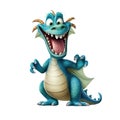 Laughing cartoon dragon