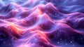 Ethereal fabric waves with a celestial pink and blue glow. AI generated Royalty Free Stock Photo