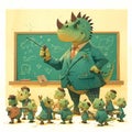 Educational Fun - Dinosaur Teachers Teach with Enthusiasm