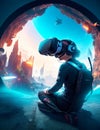 image that portrays the immersive experience of virtual reality gaming.