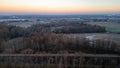 Crisp Dawn: Early Morning Over Rural Landscape Royalty Free Stock Photo