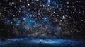 This image portrays a snowy night sky coming to life, where stars twinkle through the haze, and the universe itself