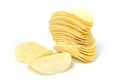 The image of the potato chips isolated on white background Royalty Free Stock Photo