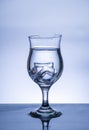 The image of pouring drinking water, into a glass, Danger or imminent danger concept Royalty Free Stock Photo