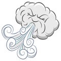 Powerful Angry Cloud Blowing Wind Royalty Free Stock Photo