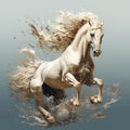 Image of prancing horse. Wildlife Animals