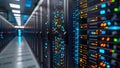 Image of predictive maintenance algorithms monitoring data center equipment for optimal