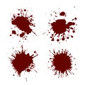 Blood splatter isolated on white vector illustration Royalty Free Stock Photo