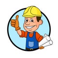 Cheerful worker. Royalty Free Stock Photo