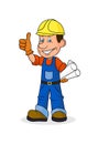 Icon cheerful worker Royalty Free Stock Photo