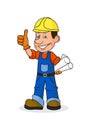 Icon cheerful worker