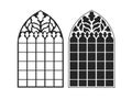 Gothic windows. Vintage frames. Church stained-glass windows Royalty Free Stock Photo