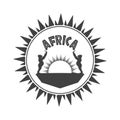 Monochrome Africa symbol.