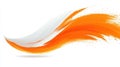 A dynamic abstract design featuring a wave-like pattern in orange and white. Royalty Free Stock Photo