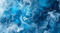 Abstract Swirling Blue Liquid with Foam Bubbles Royalty Free Stock Photo