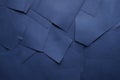 Abstract Composition of Overlapping Dark Blue Rectangular Shapes