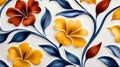 Floral pattern on a white background Royalty Free Stock Photo