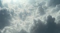 A cloudy sky with a bright sun. Royalty Free Stock Photo