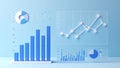Data Visualization with Charts and Graphs in Blue Tones Representing Financial Analysis â AI Generated Illustration Royalty Free Stock Photo