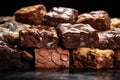 brownies assortment close up