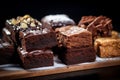 brownies assortment close up