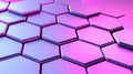 Hexagonal pattern with gradient color scheme. Royalty Free Stock Photo