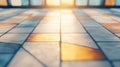 Sunlight streams through stained glass, casting a warm glow on the floor. Royalty Free Stock Photo