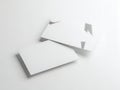A close-up view of two white rectangular objects with jagged edges Royalty Free Stock Photo
