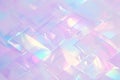 Geometric holographic panes reflecting a pastel light spectrum. AI generated