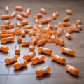 Pharmaceutical drugs on the floor