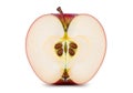 A cut apple revealing its inner structure Royalty Free Stock Photo