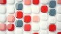 A 3D rendering of a grid of colorful, glossy squares. Royalty Free Stock Photo