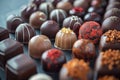 Assortment of luxurious chocolates showcasing elegance and variety